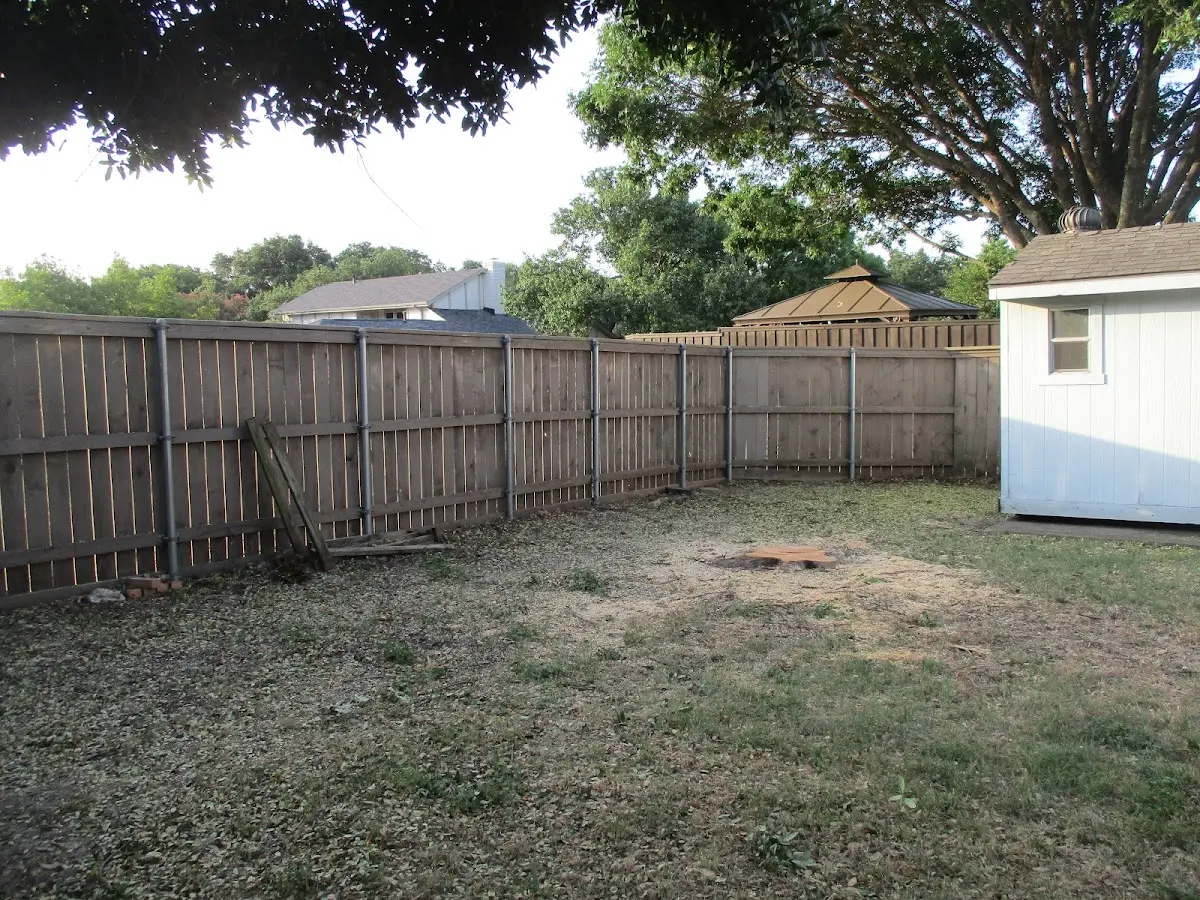 Cleared yard after professional tree removal in Latah